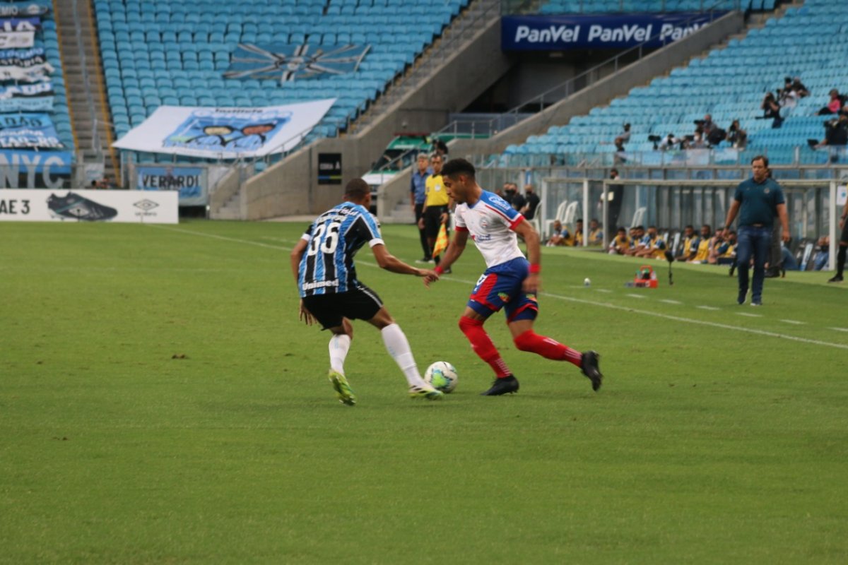 Bahia perde para o Grêmio e pode entrar na zona de rebaixamento na rodada