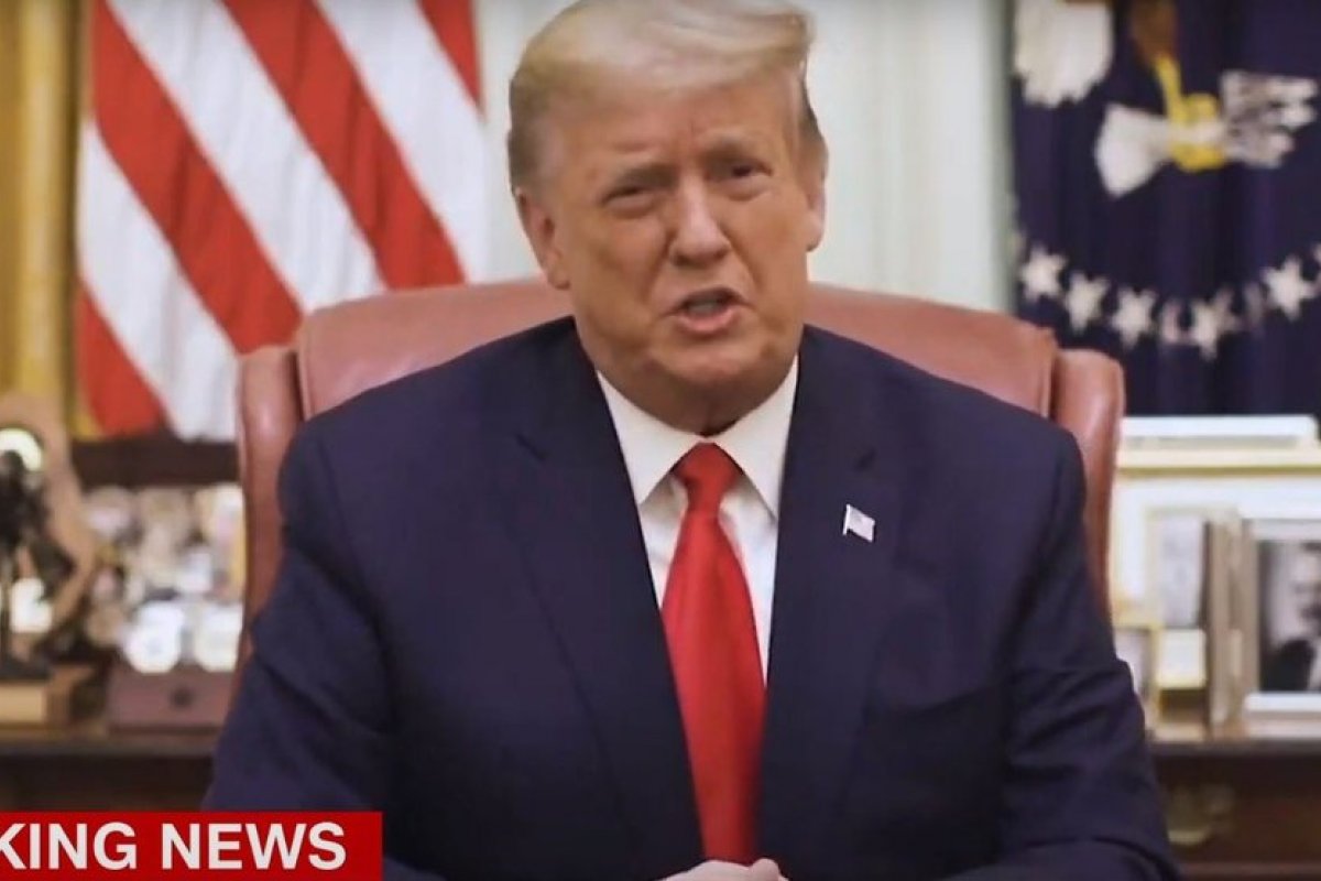 "Não há justificativa para a violência", diz Trump ao falar sobre a invasão do Capitólio