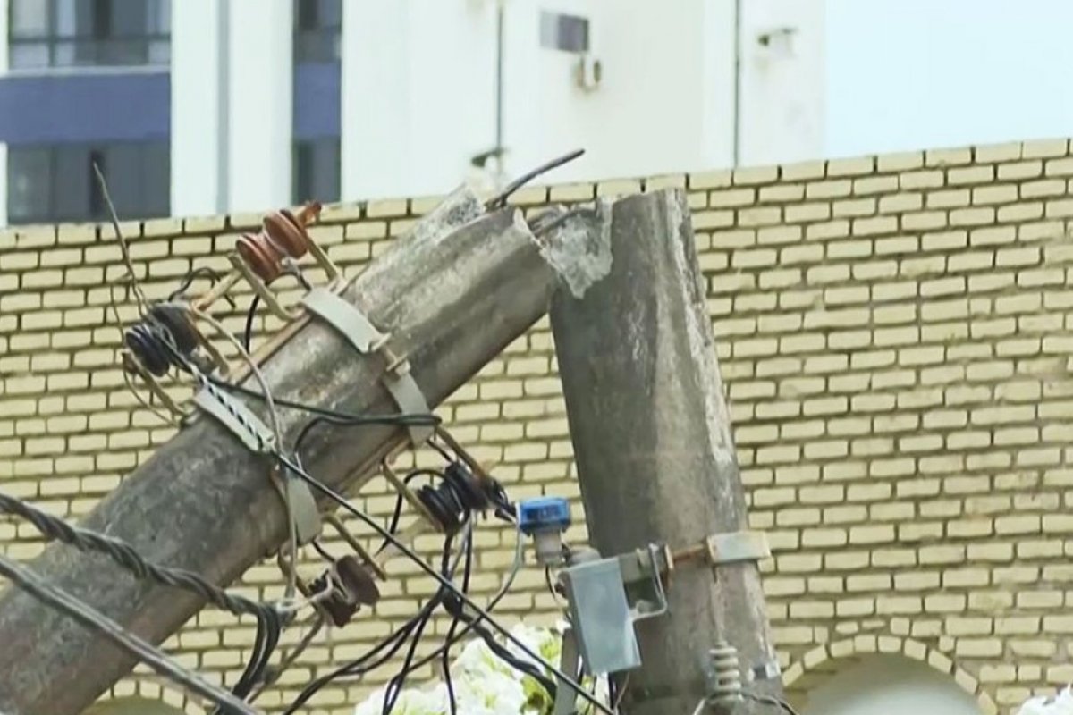 Árvore cai em fiação e atinge poste no bairro do Rio Vermelho