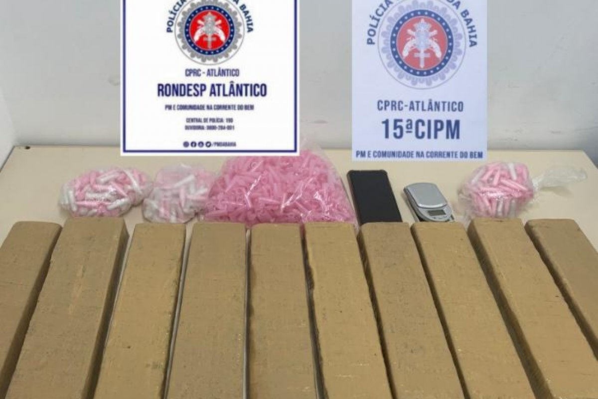 Homem é preso com dez tabletes de maconha no bairro de Itapuã, em Salvador