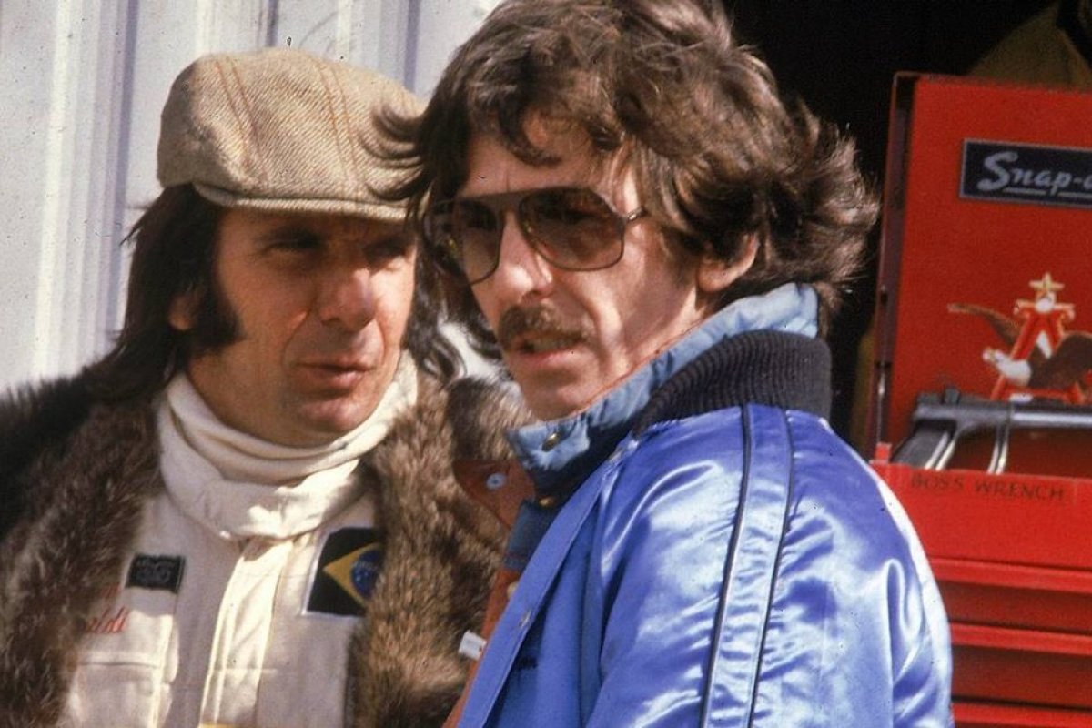 Curiosidade: Na primeira vez ao Brasil, George Harrison veio assistir a uma corrida de Fórmula 1
