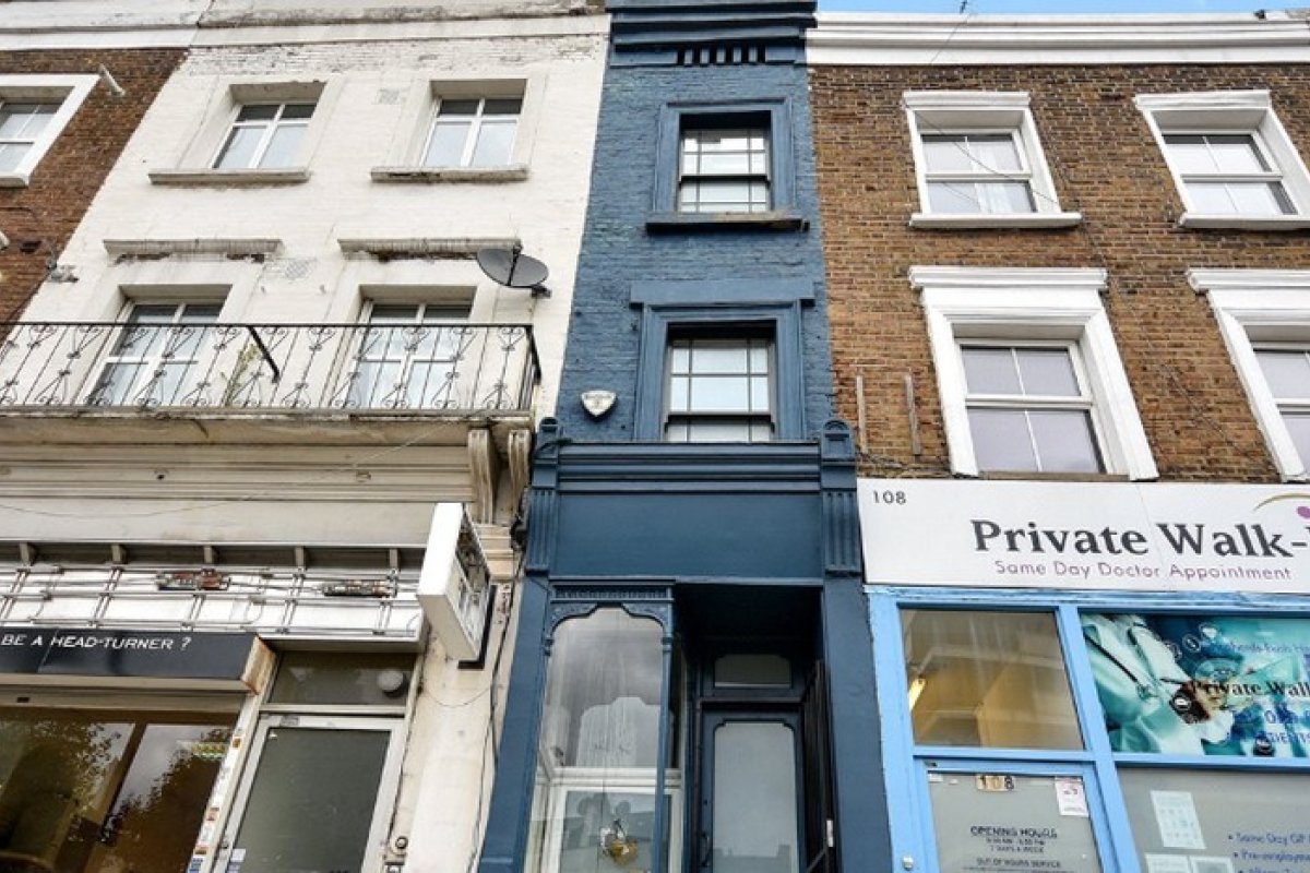 Casa mais estreita de Londres à venda por US$ 1,3 milhão
