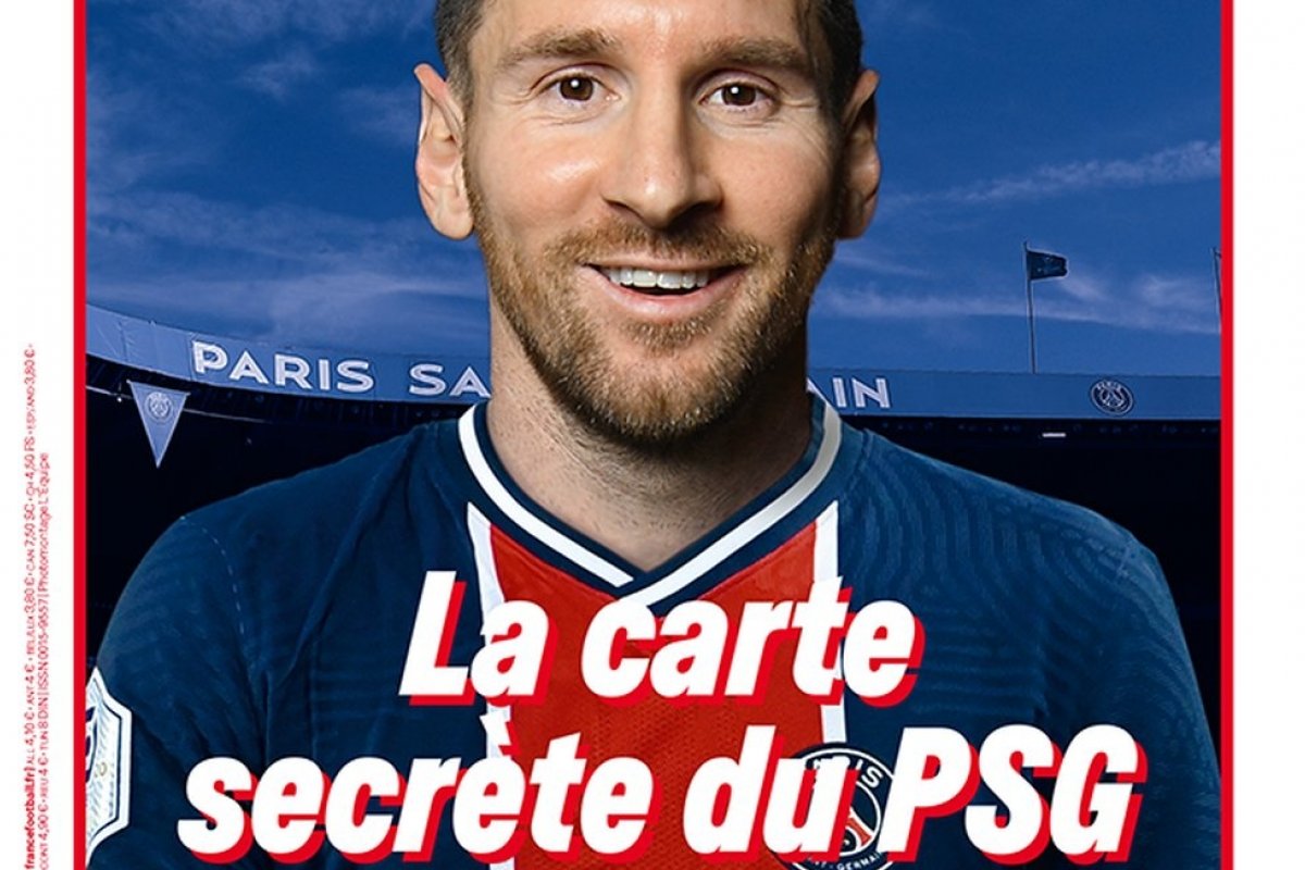 Capa da revista 'France Football' especula Messi como novo contratado do PSG