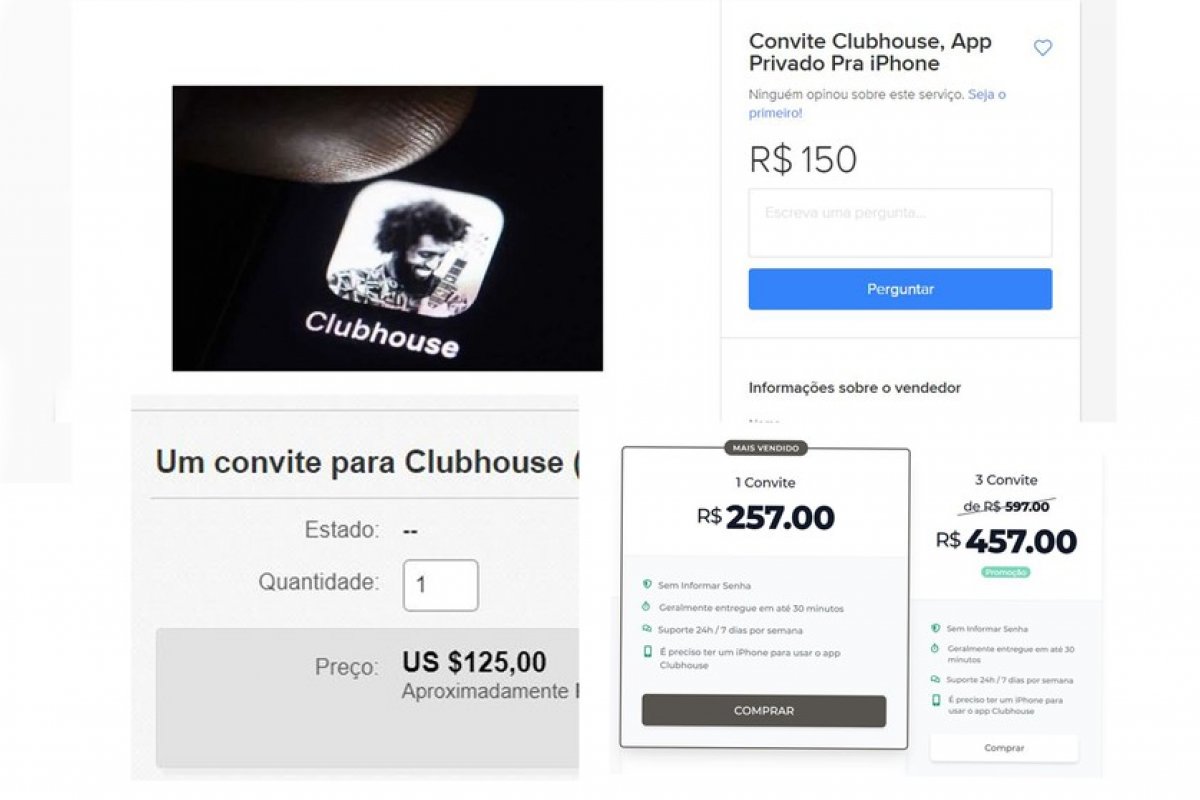 Convite para Clubhouse é oferecido por mais de R$ 600 na internet
