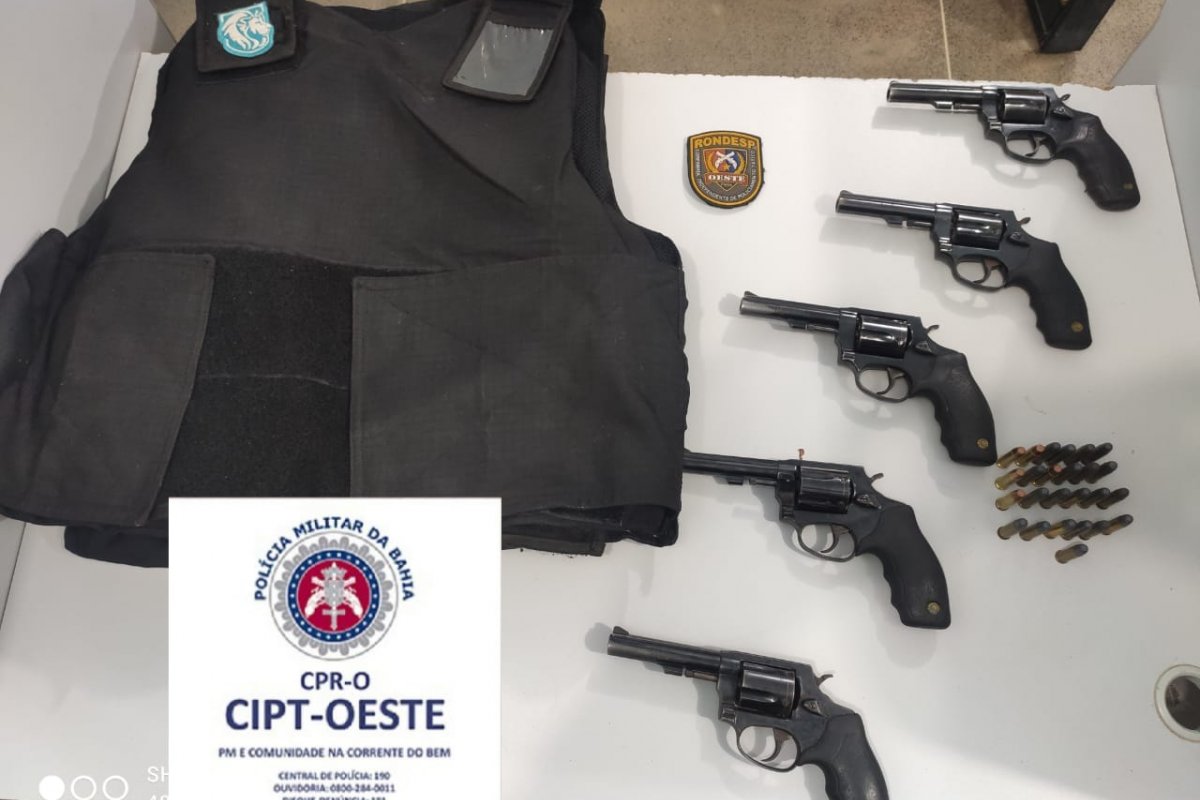 Homens que atuavam como seguranças clandestinos são presos com armas no oeste da Bahia