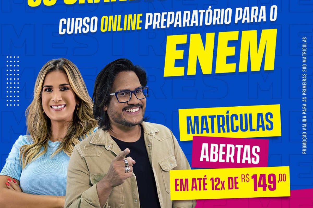 Matrículas abertas para o melhor Pré-ENEM da Bahia a partir de apenas 149,00 mensais