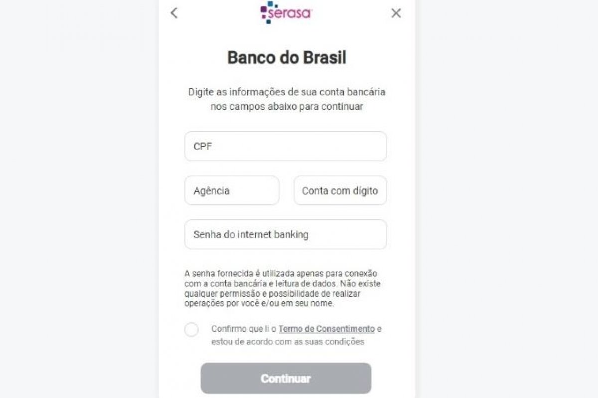Procon notifica Serasa por pedir senha de banco para pesquisa online