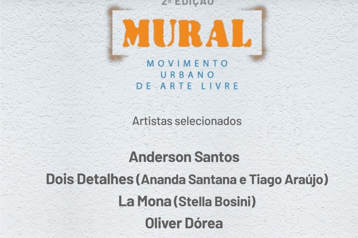 MURAL (Movimento Urbano de Arte Livre) divulga selecionados para a segunda edição