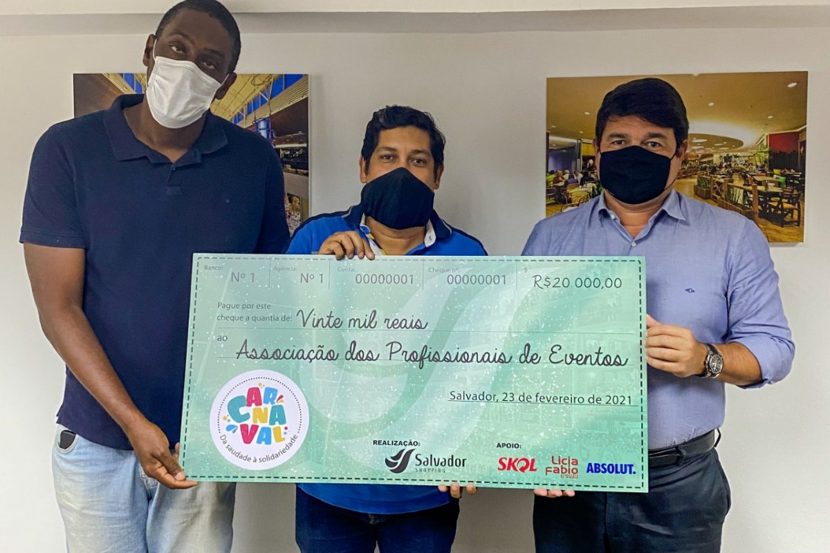 Shopping da capital baiana realiza doações da campanha de Carnaval para profissionais de eventos