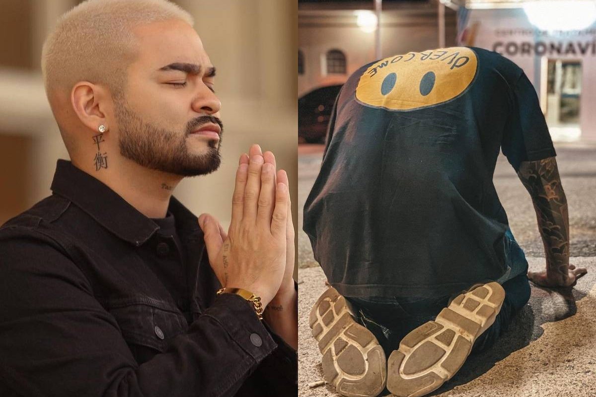 Fé! Yudi ajoelha em frente a hospital que pais estão internados com Covid-19