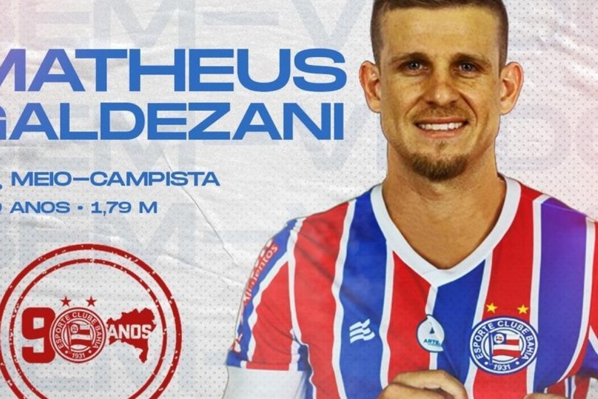 Matheus Galdezani tem nome publicado no BID e já pode estrear pelo Bahia