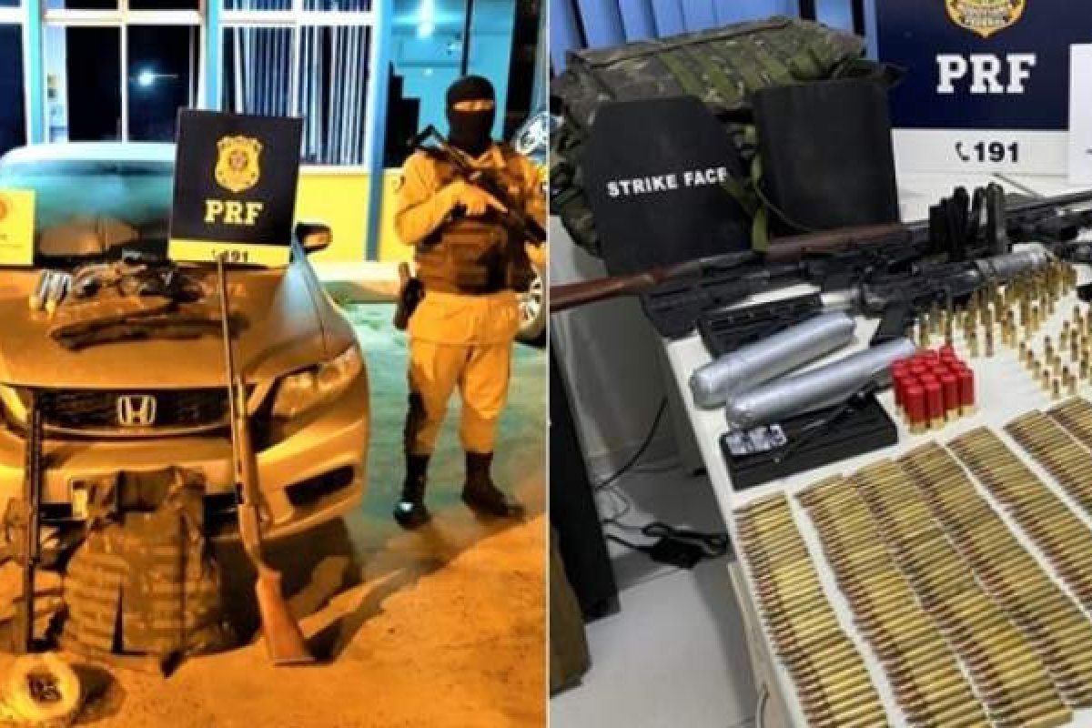 Vídeo: PRF apreende arsenal de guerra contendo armas e munições no sul da Bahia
