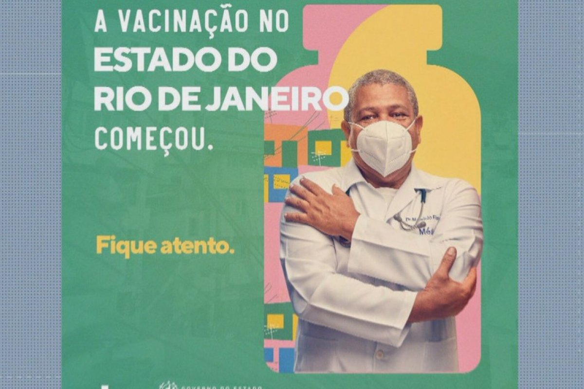 Campanha do governo do RJ contra Covid mostra 'médico' com uso errado de máscara; saiba a forma correta