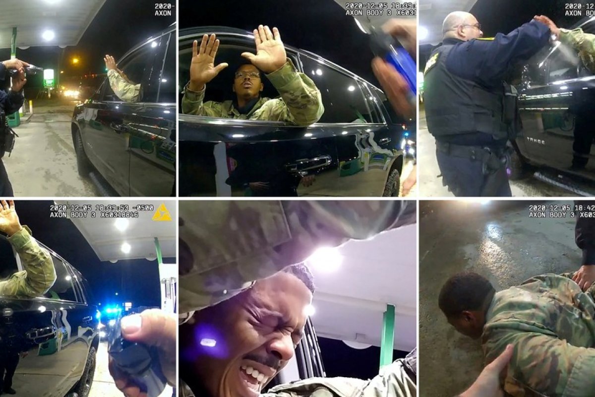 Policial é demitido nos EUA por disparar spray de pimenta em militar negro