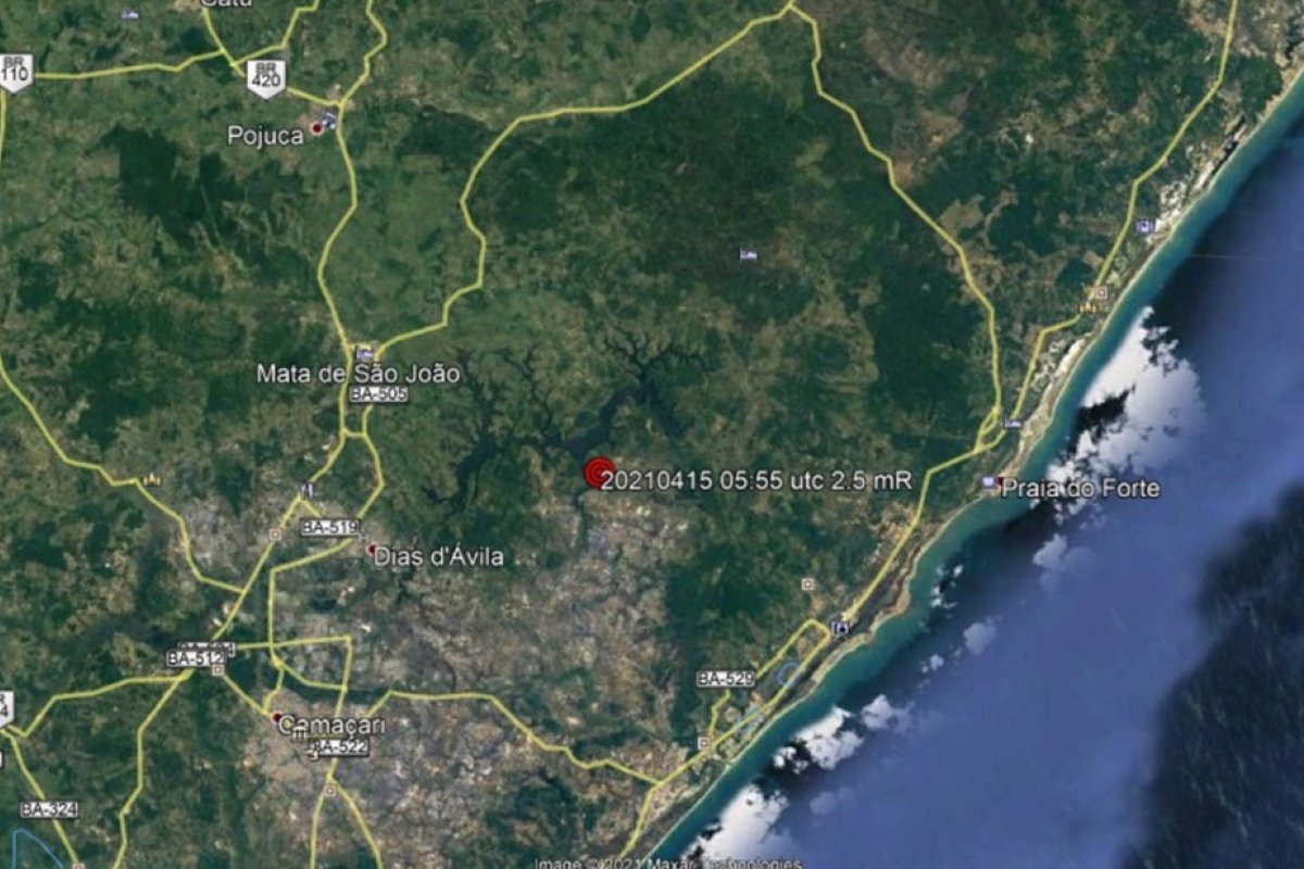Tremor de terra é registrado na região metropolitana de Salvador