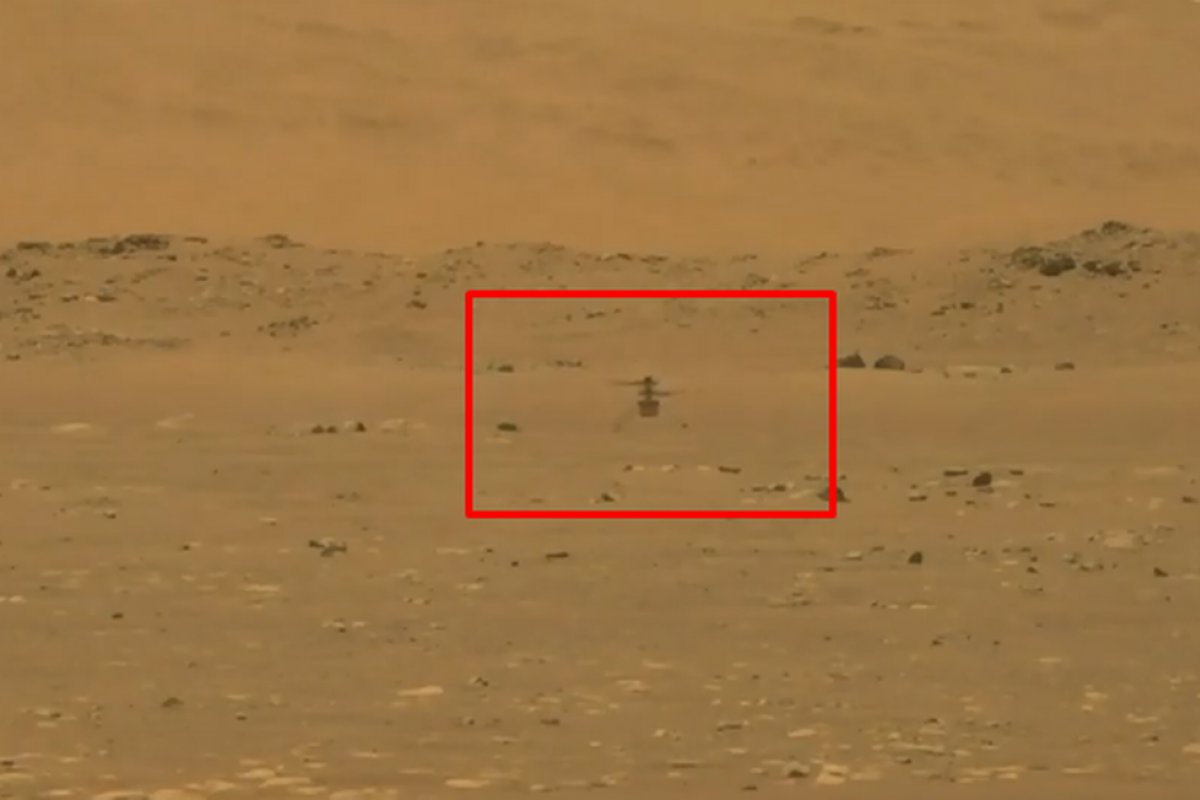 Nasa realiza primeiro voo do 'helicóptero' Ingenuity em Marte