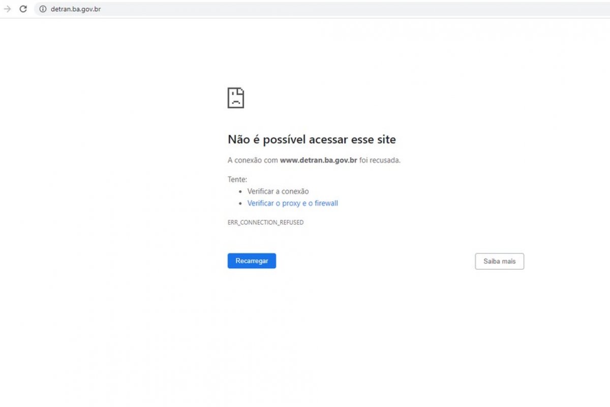 Site do Detran-BA sai do ar após ataque cibernético