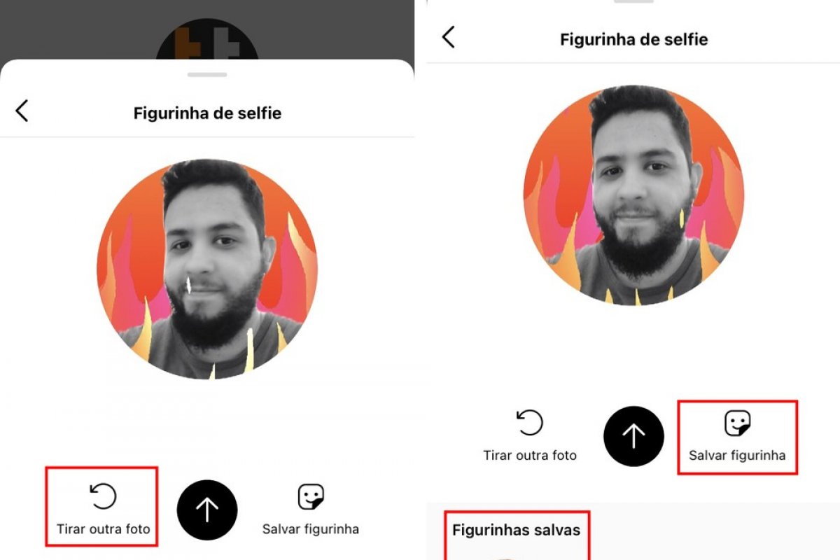 Saiba como enviar uma figurinha de selfie no Instagram