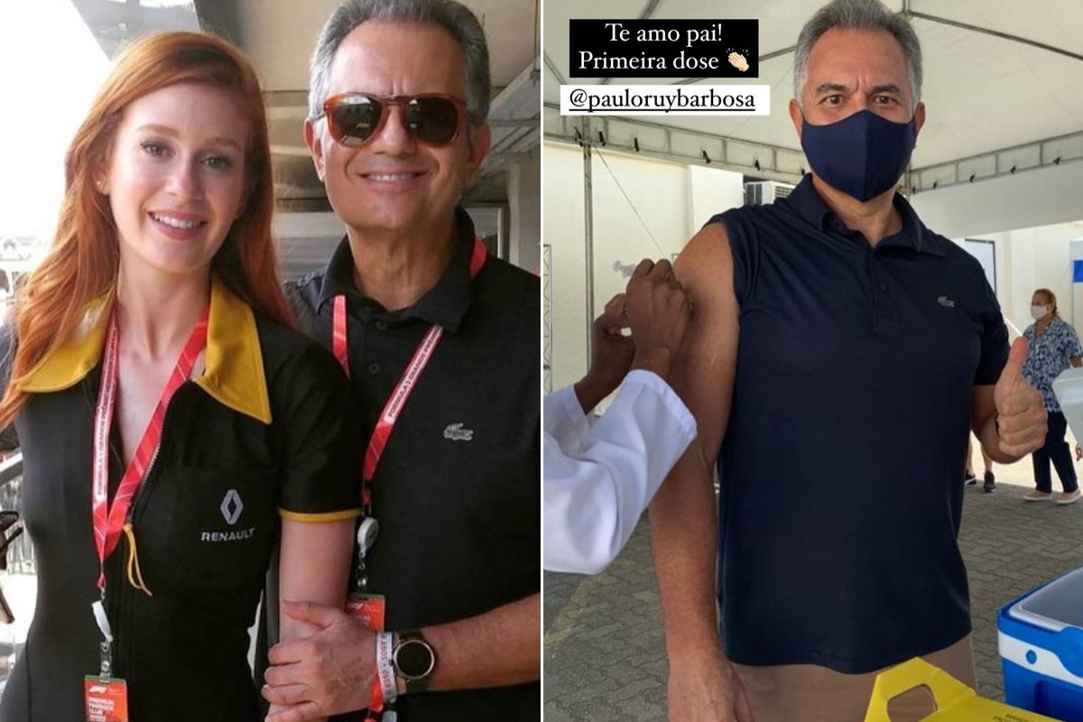 Pai de Marina Ruy Barbosa é vacinado contra a Covid-19