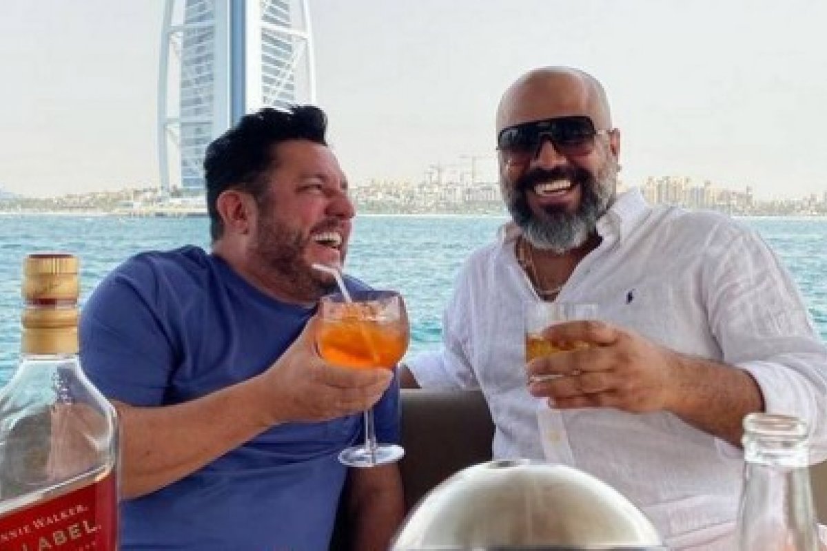 Babado! Bruno, da dupla com Marrone, posta fotos em Dubai com brasileiro foragido acusado de dar golpes com pirâmide financeira