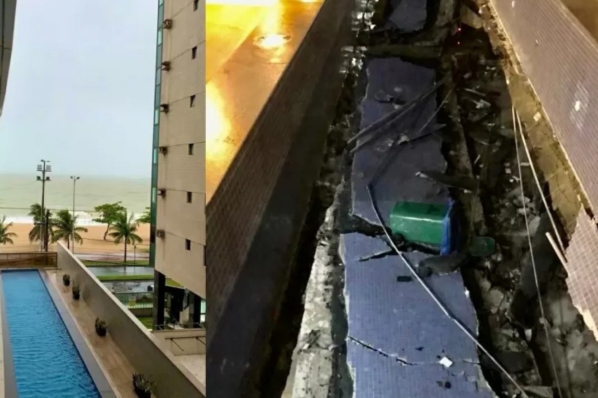 Vídeo: Piscina de prédio de luxo desaba, atinge garagem e destrói carros