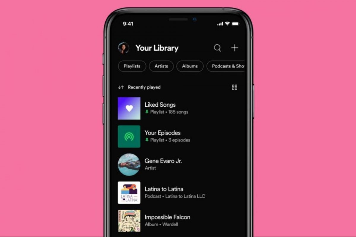 Spotify lança novo design para biblioteca de músicas na versão para celular
