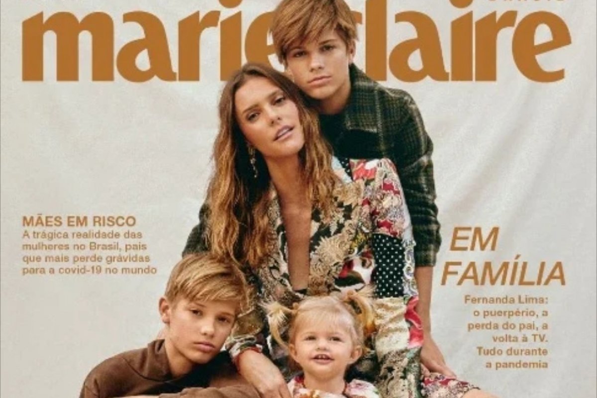 Para celebrar o Dia das Mães, Fernanda Lima posa com os três filhos pela primeira vez