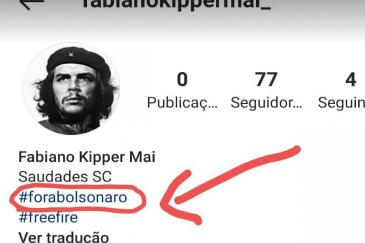 Suposto perfil de rede social do responsável pelo atentado em SC era contra Bolsonaro