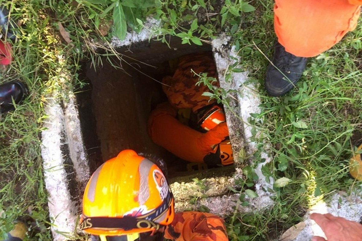 Ciclista é atropelado e arremessado em bueiro de mais de dois metros no Ceará
