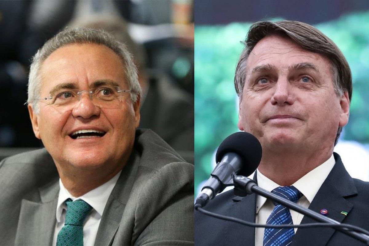 "Com mais de 10 inquéritos no STF, Renan tem moral para querer prender alguém?", diz Bolsonaro