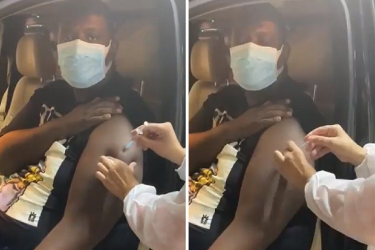 Péricles é vacinado no Rio de Janeiro