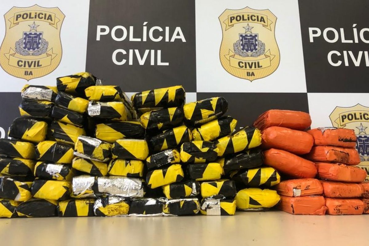 Polícia apreende 56 tabletes de skunk em Lauro de Freitas, na RMS