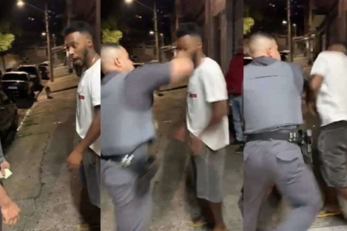 Vídeo mostra PM agredindo jovem com soco no rosto durante abordagem em São Paulo