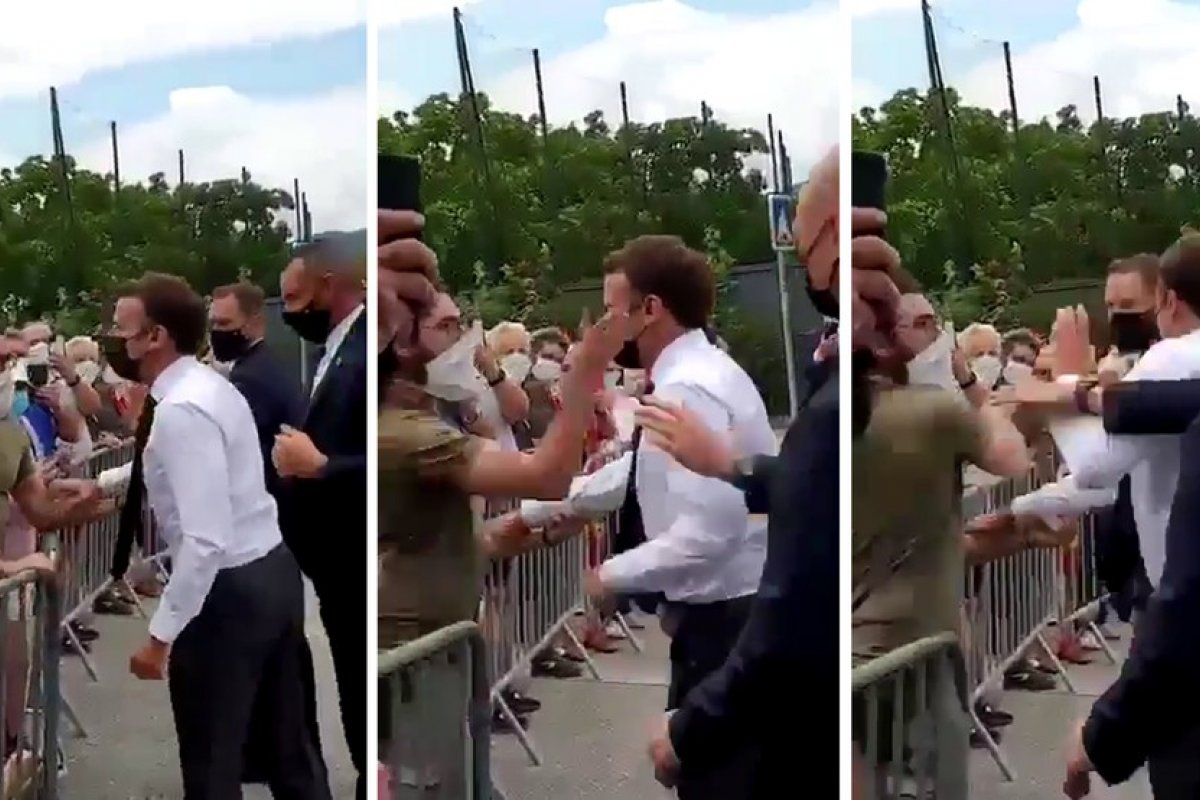 Homem que deu tapa em Macron é condenado a 4 meses de prisão