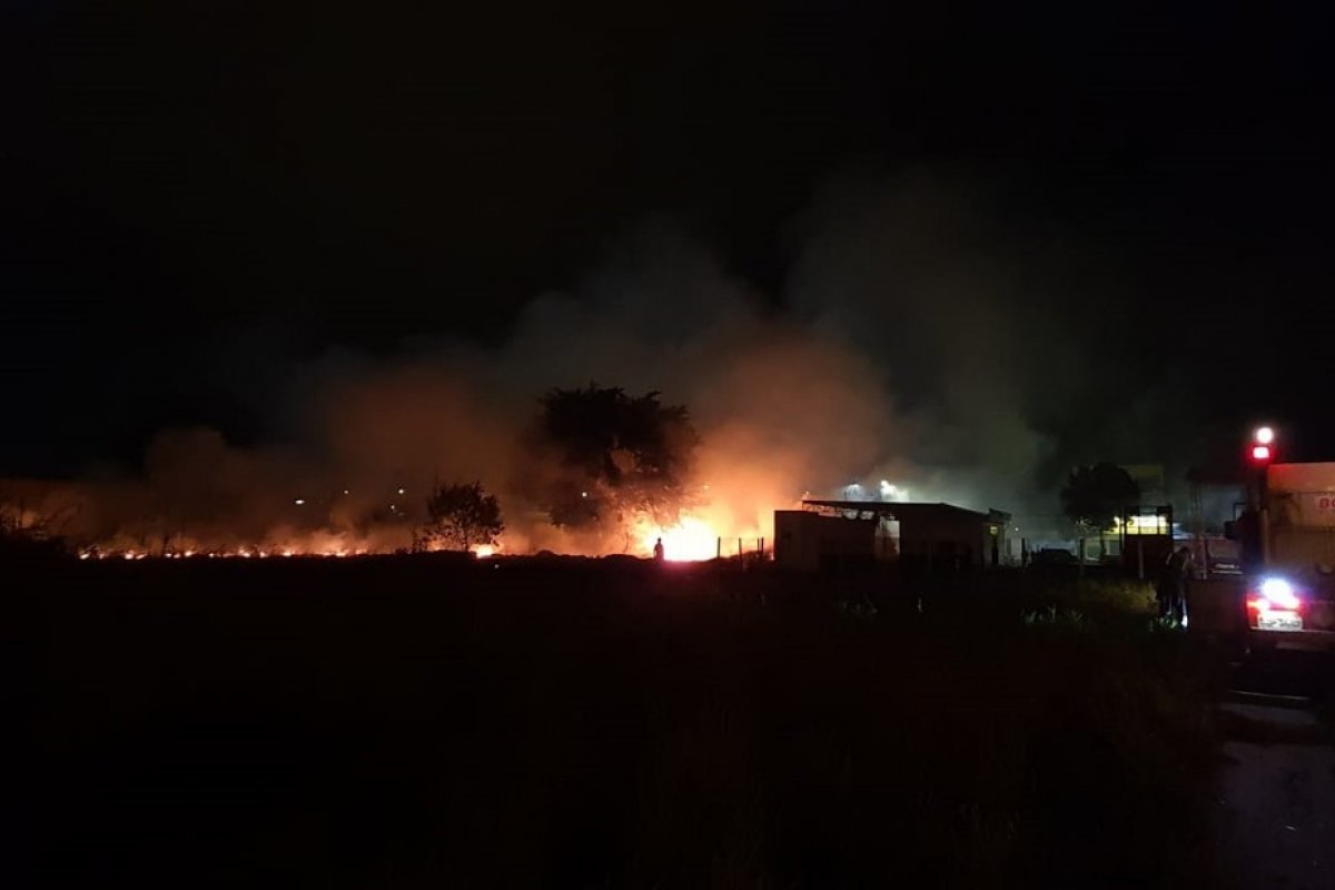 Incêndio atinge vegetação próxima a rodovia de Teixeira de Freitas, sul da Bahia
