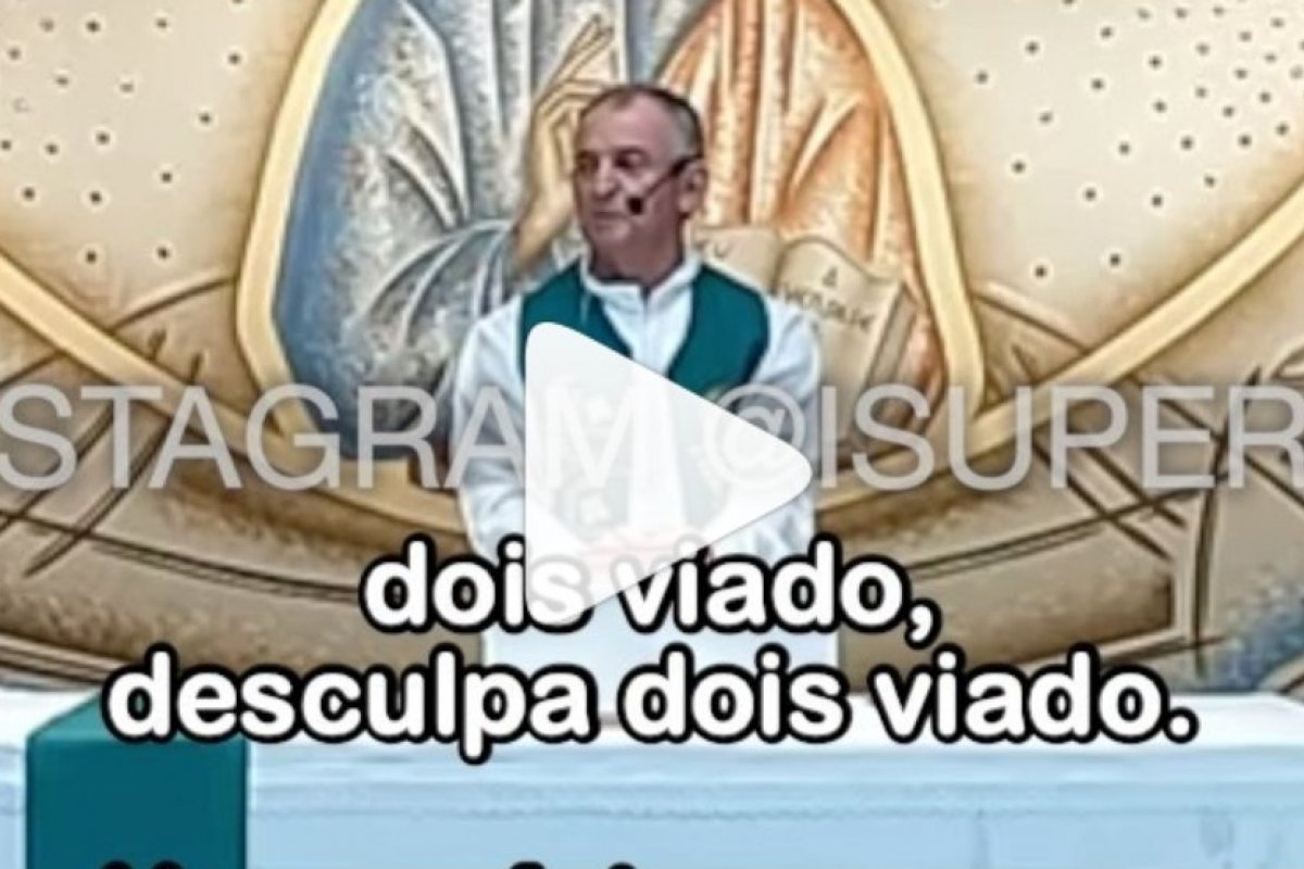 Veja vídeo! Padre xinga repórter da TV Globo de “viadinho” durante missa