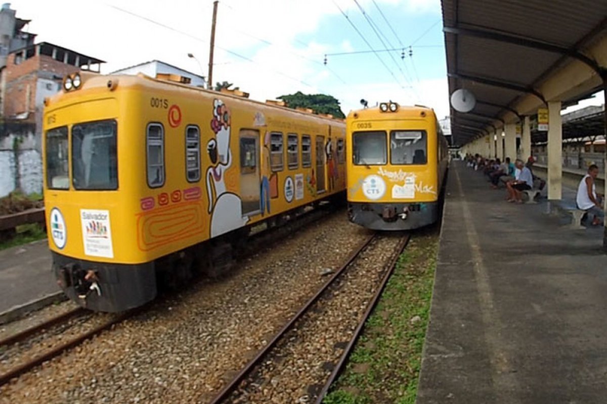 Serviço de trem do subúrbio de Salvador é interrompido após explosão de fusível de alta tensão