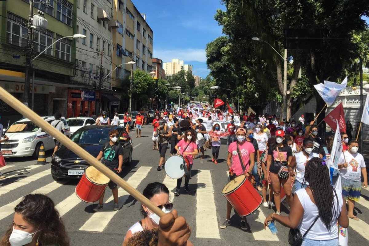 Moradores da Barra relataram episódio de vandalismo de manifestantes durante ação contra Bolsonaro