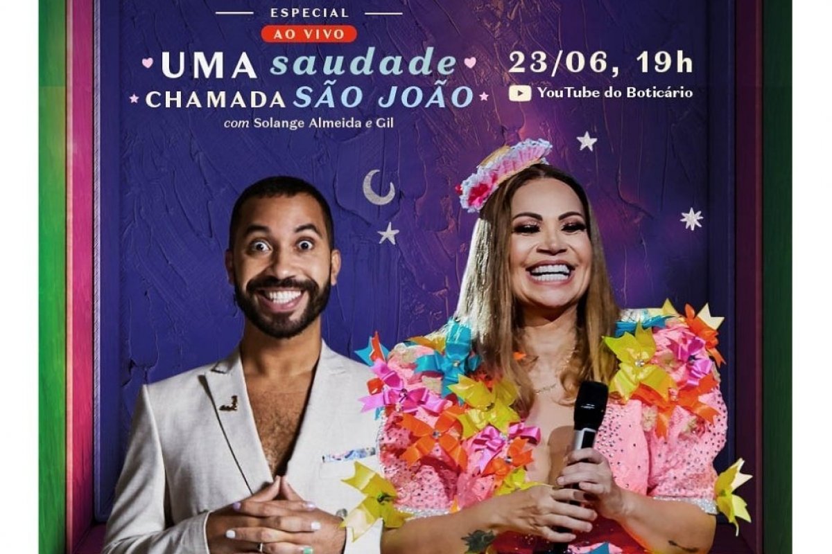 Gil do Vigor comanda live junina nesta quarta (23) com Solange Almeida