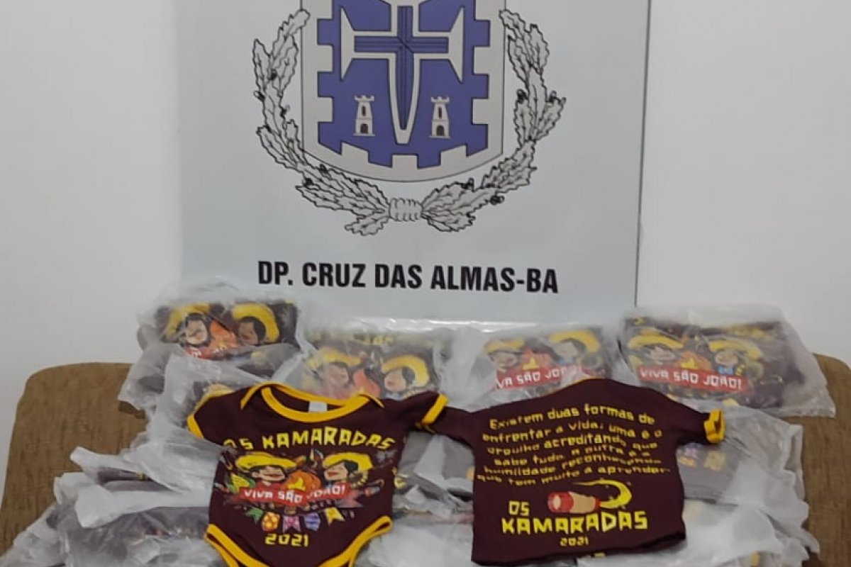 Polícia apreende camisas de festa marcada em Cruz das Almas