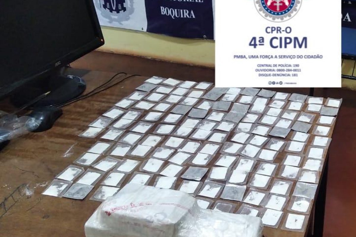 Polícia prende passageiro de ônibus que trazia drogas de SP para vender em Boquira