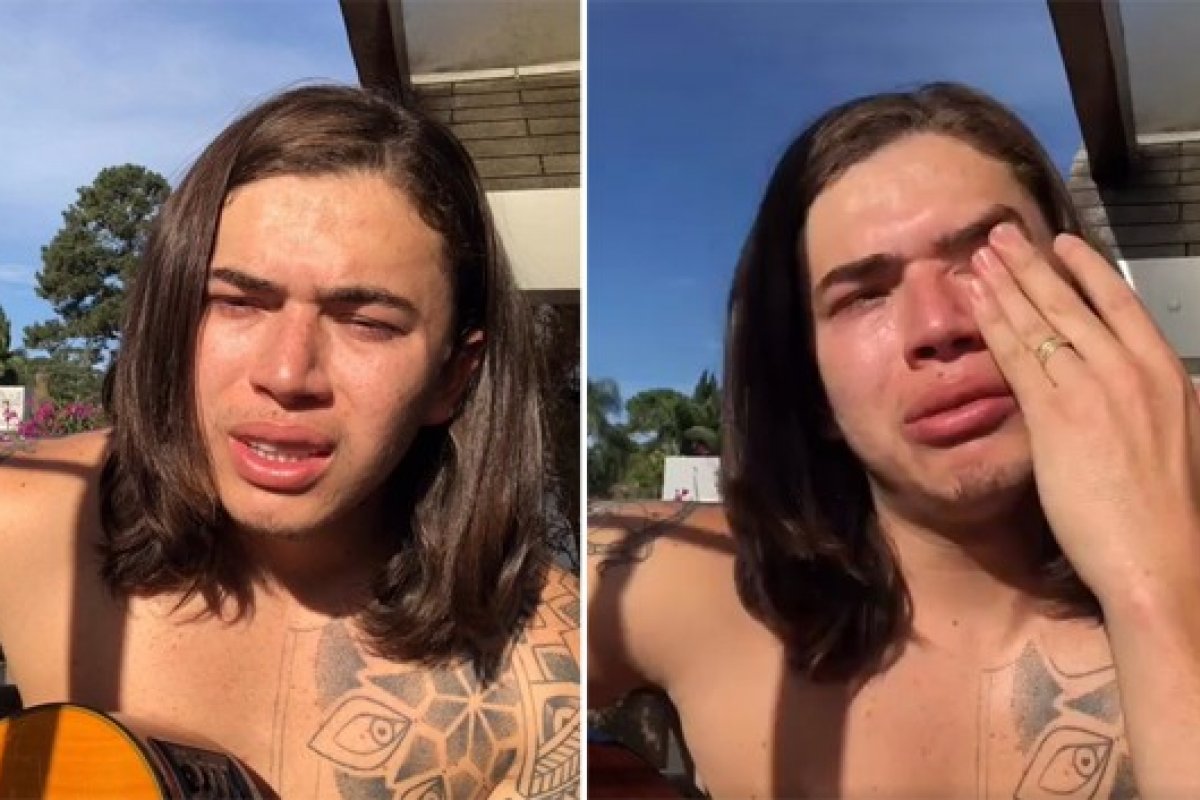 Chorando muito, Whindersson Nunes mostra música composta em homenagem a Gabriel Diniz