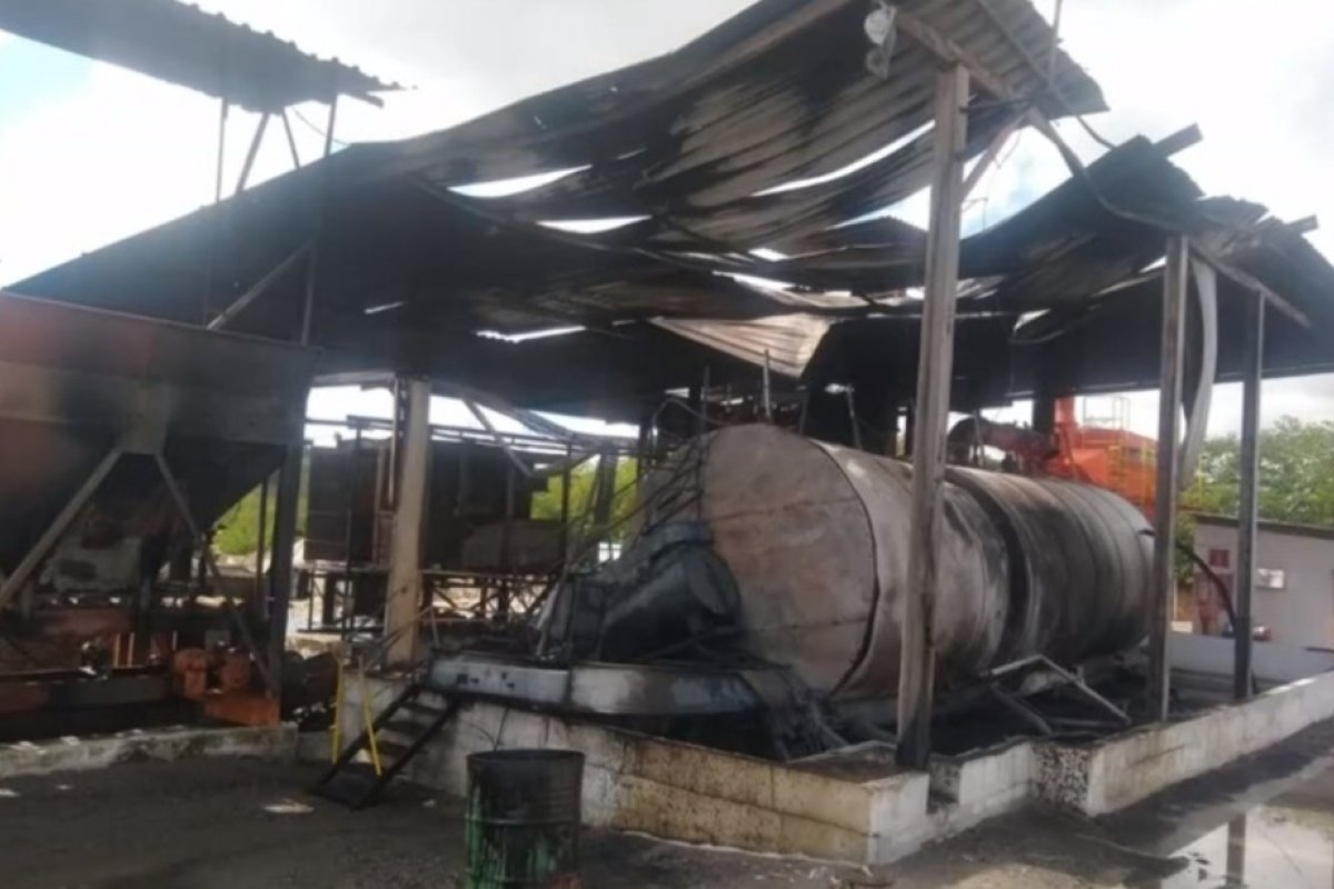 Operário fica gravemente ferido após explosão em tanque de óleo em Conceição do Jacuípe