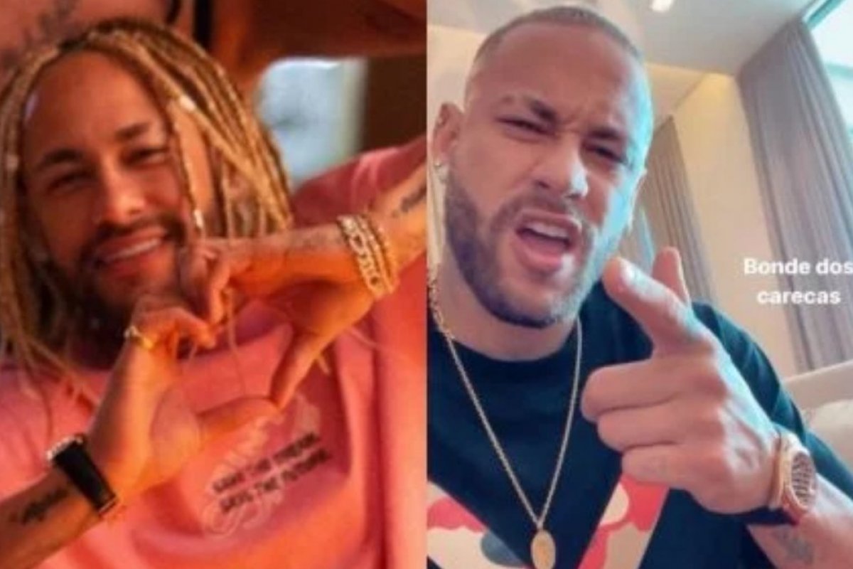 Camaleão! Neymar desiste das tranças e surge careca