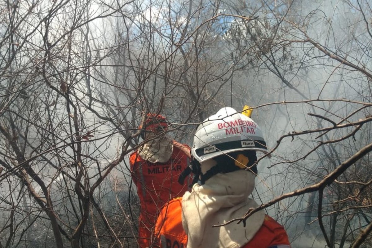 Bombeiros estão no terceiro dia de combate ao incêndio em Ibotirama