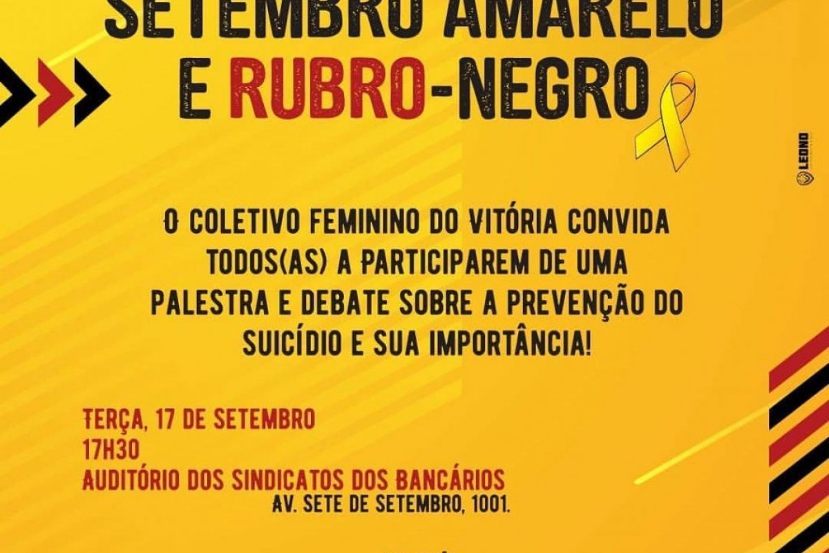 Torcedoras do Vitória promovem palestra sobre Setembro Amarelo