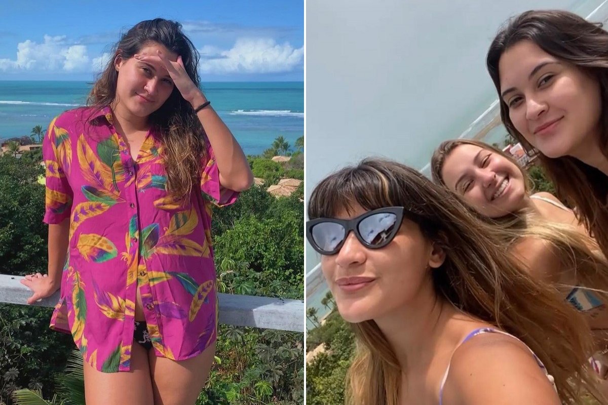 Bia, filha de Fátima Bernardes e William Bonner, está de férias na Bahia