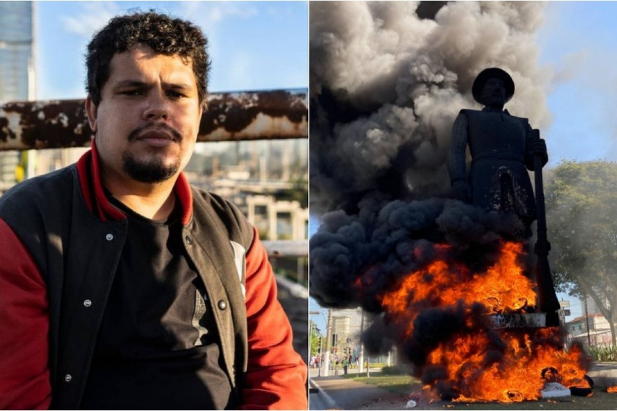 STJ solta suspeito de atear fogo na estátua de Borba Gato