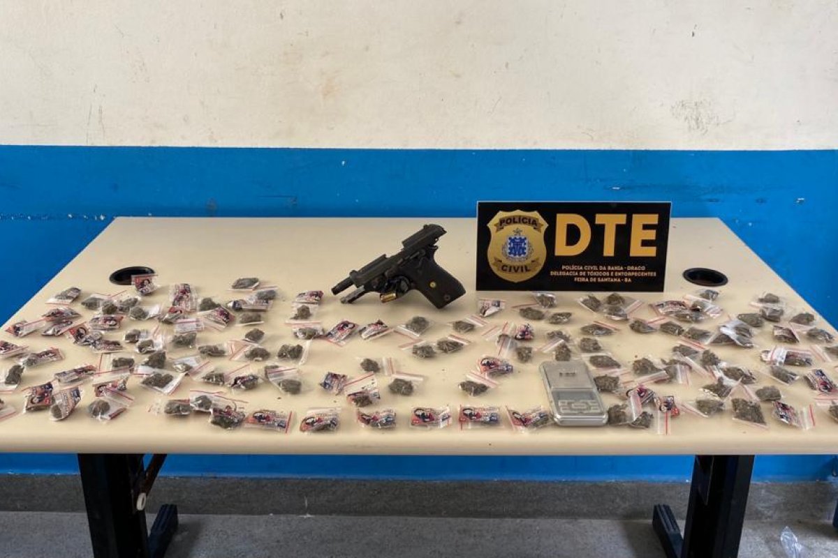 Homem é preso com maconha dentro embalagens personalizadas em Feira