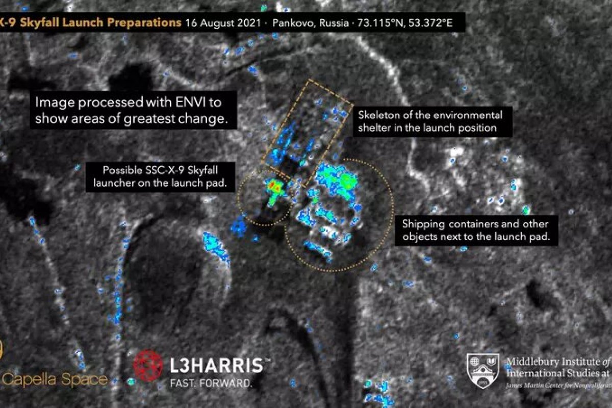 Imagens de satélite indicam que a Rússia está preparando teste de míssil movido a energia nuclear